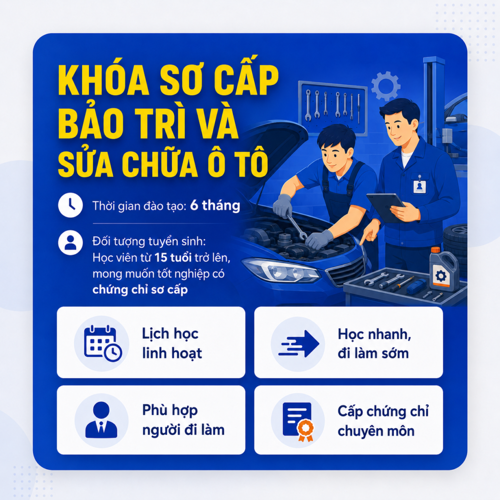 Học c&ocirc;ng nghệ &ocirc; t&ocirc; tại Cao đẳng T&acirc;y Đ&ocirc;