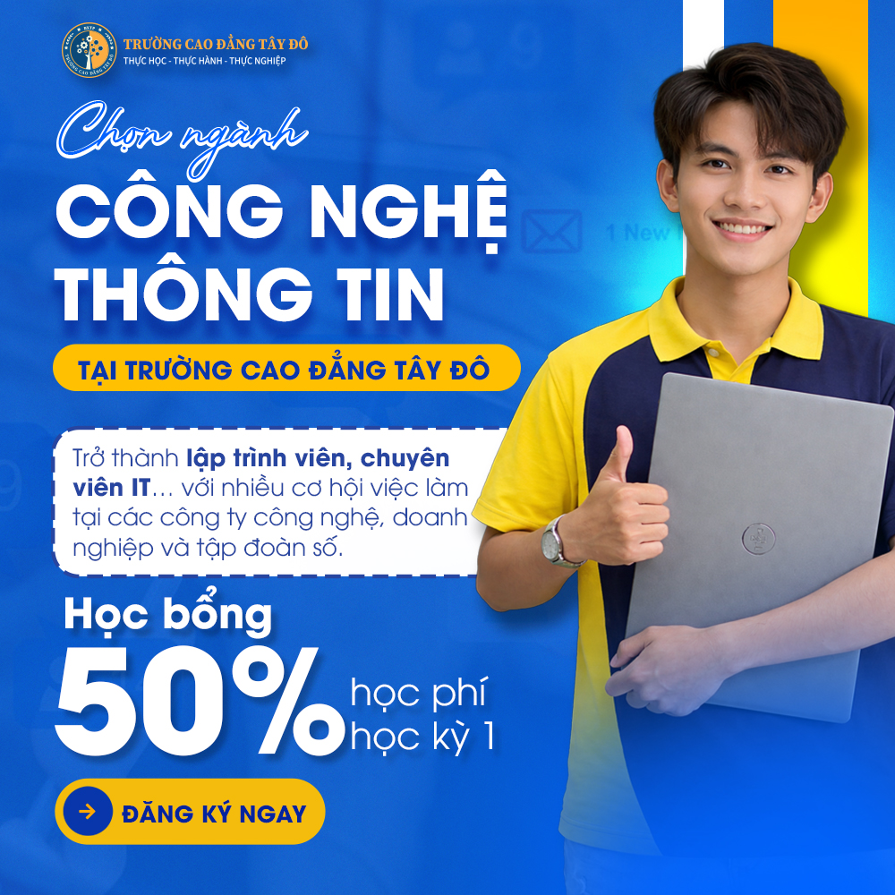 Học ng&agrave;nh C&ocirc;ng nghệ Th&ocirc;ng tin tại Cao đẳng T&acirc;y Đ&ocirc; Cần Thơ