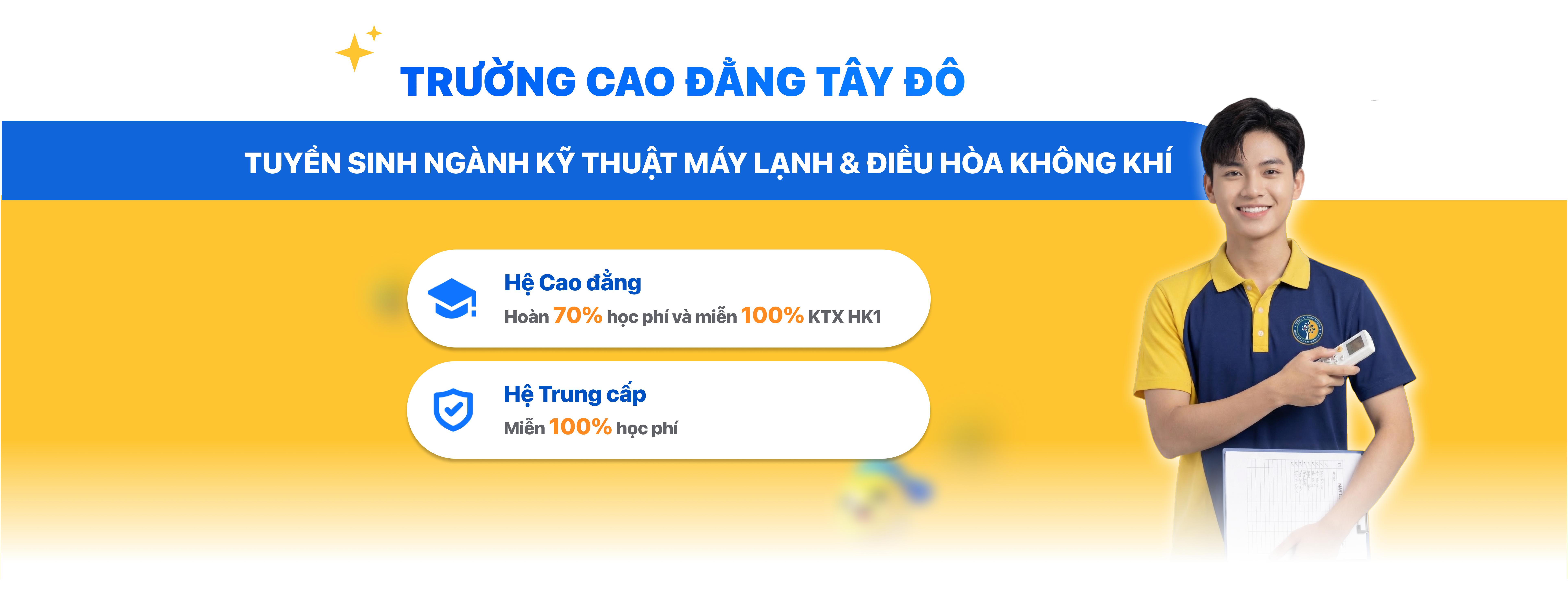 Tuyển sinh 2026 – Ng&agrave;nh Kỹ thuật M&aacute;y lạnh & Điều ho&agrave; Kh&ocirc;ng kh&iacute;
