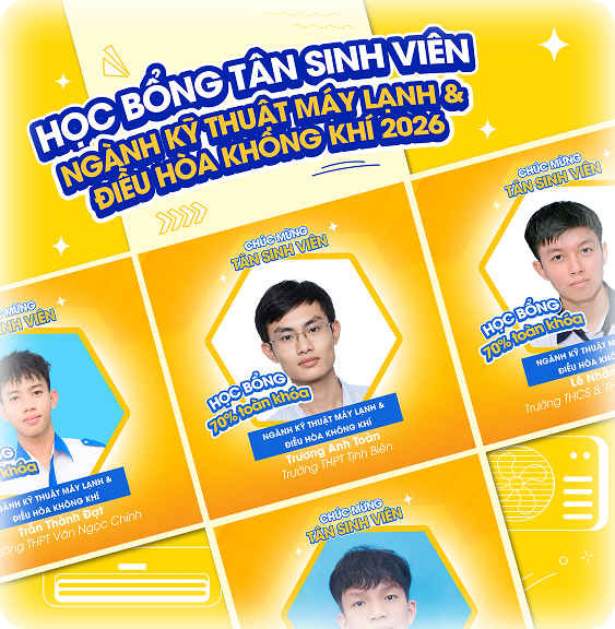 Tuyển sinh ng&agrave;nh Kỹ thuật m&aacute;y lạnh & Điều ho&agrave; kh&ocirc;ng kh&iacute;  2026