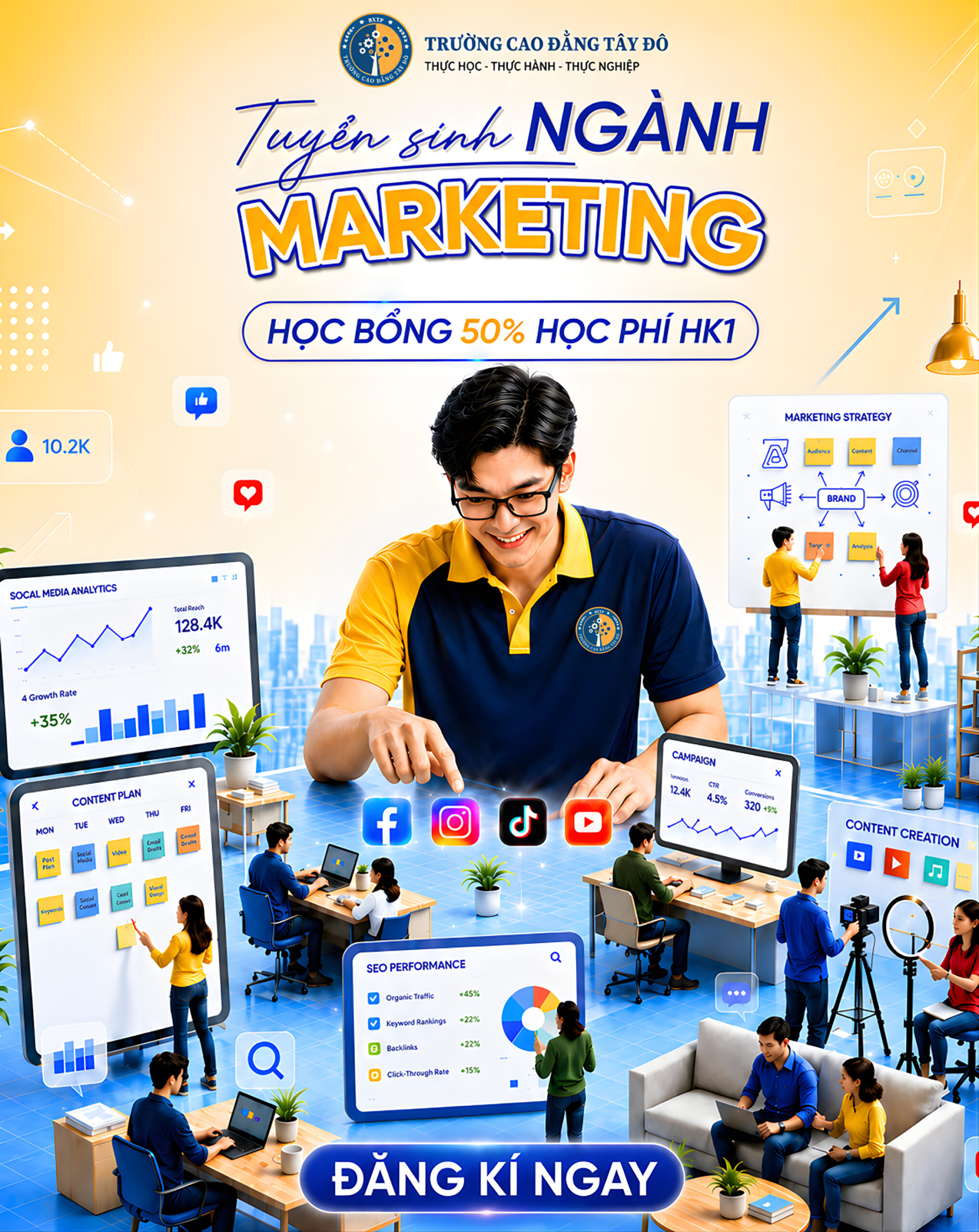 Ng&agrave;nh Marketing Cần Thơ 2026: Học Thực H&agrave;nh, C&oacute; Học Bổng V&agrave; Nhiều Cơ Hội Việc L&agrave;m