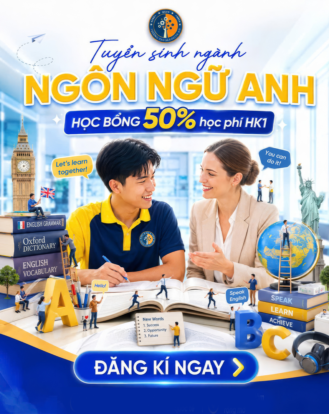 Học Ng&ocirc;n Ngữ Anh Cần Thơ: Lộ Tr&igrave;nh Học 2 Năm, Học Ph&iacute; R&otilde; R&agrave;ng, C&oacute; Học Bổng 2026&nbsp;