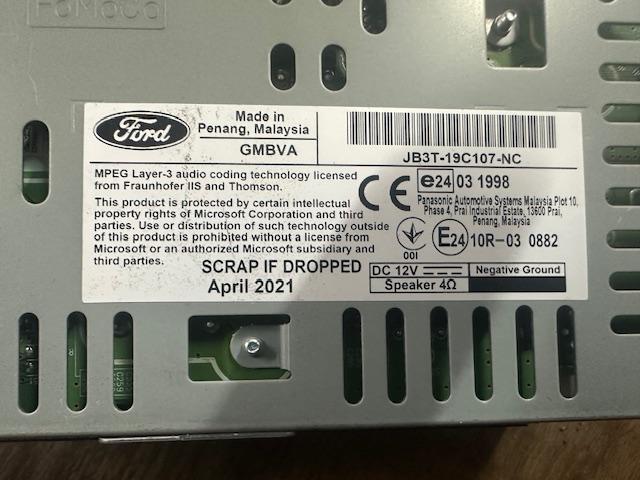 View Auto part Radio/Cd/Dvd/Sat/Tv Ford Ranger 2021