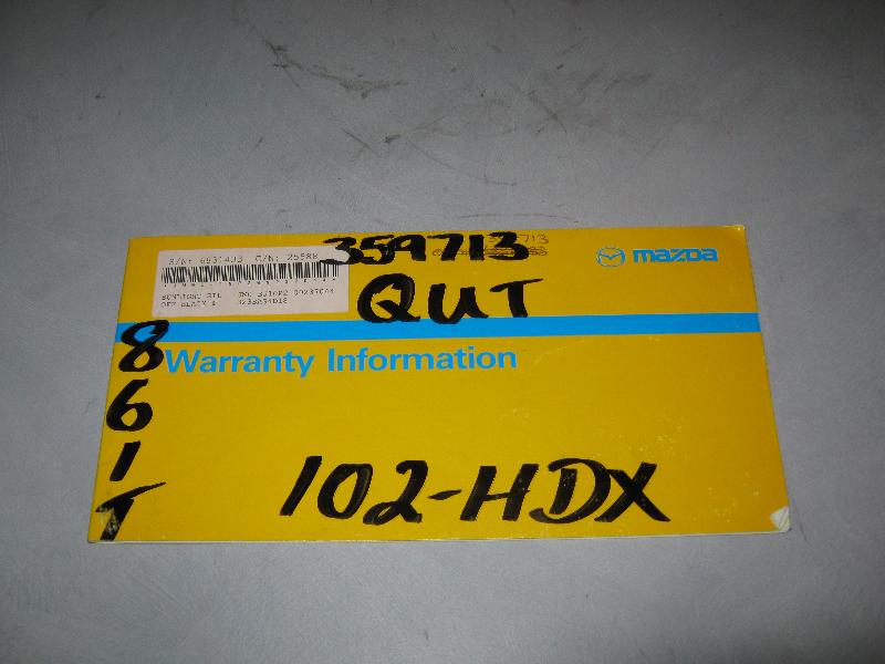 View Auto part Owners Handbook Mazda 323 2003