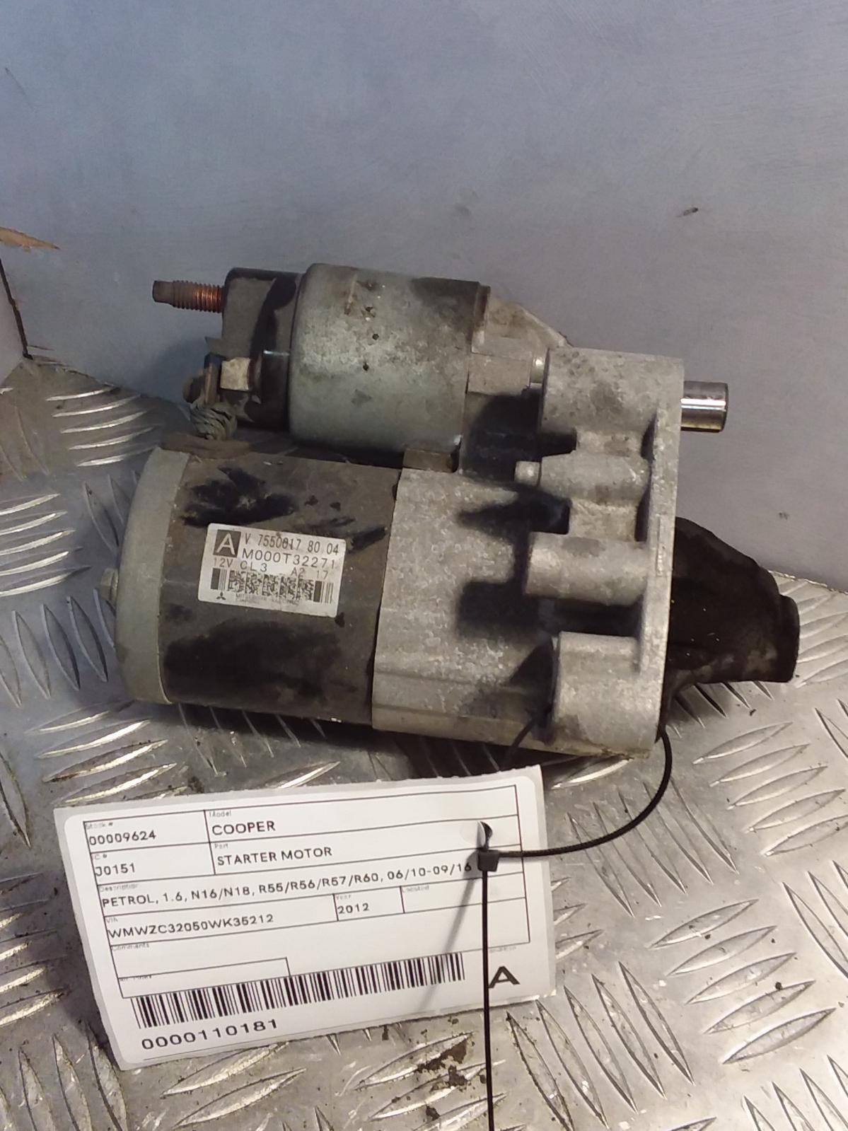 2012 Mini Cooper Starter View Auto part Starter Mini Cooper 2012