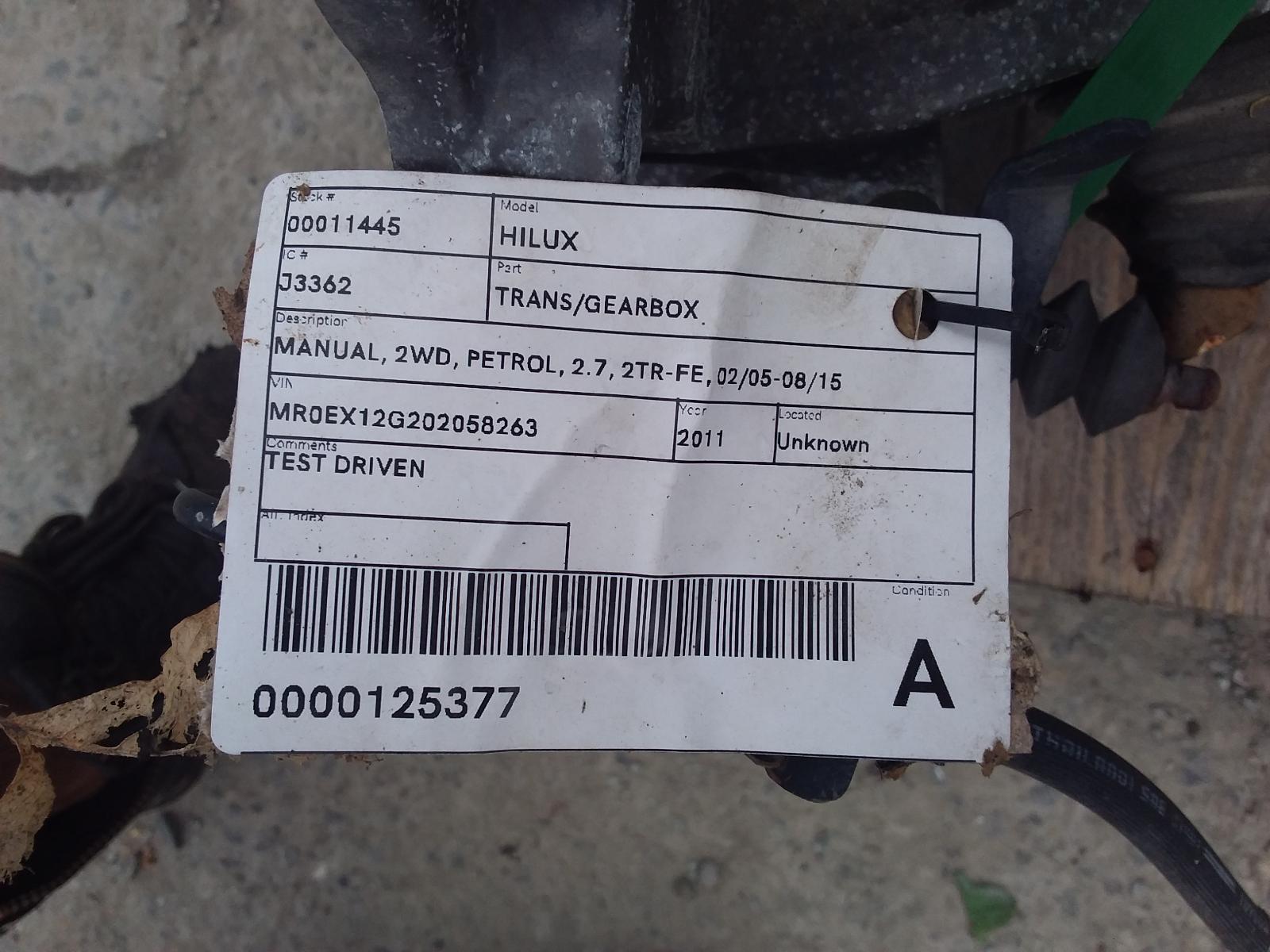 View Auto part Trans/Gearbox Toyota Hilux 2011