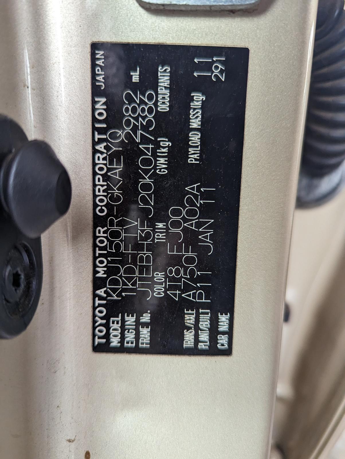 Airbag Module/Sensor Prado Toyota 2011