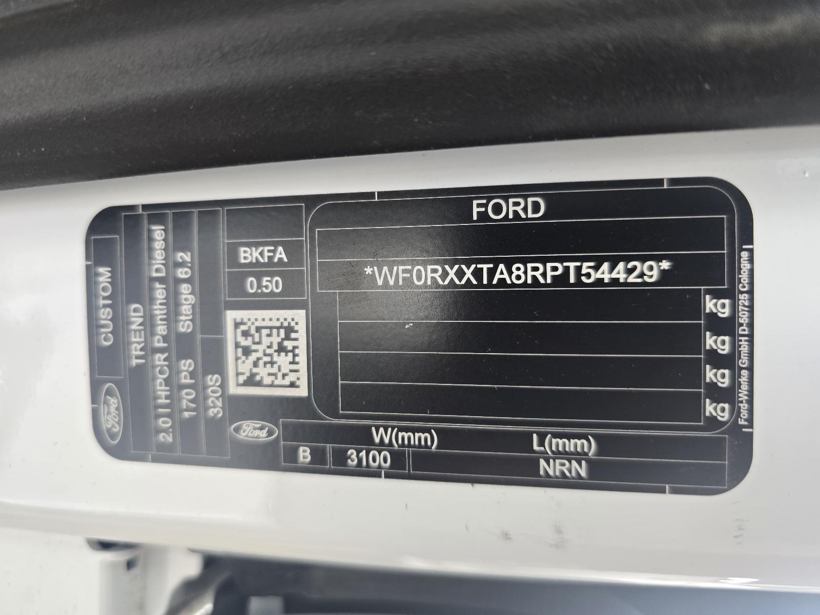 2023 Ford Transit Custom Cargo Barrier View Auto part Cargo Barrier Ford Transit Custom 2023