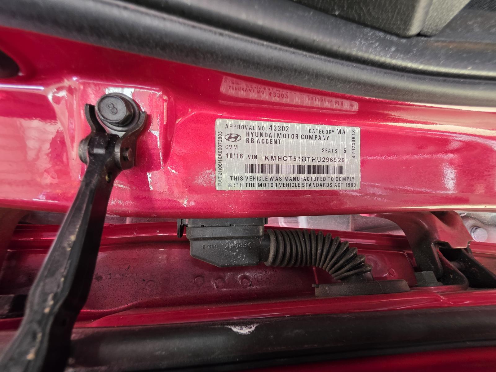 2016 Hyundai Accent Seatbelt/Stalk View Auto part Seatbelt/Stalk Hyundai Accent 2016