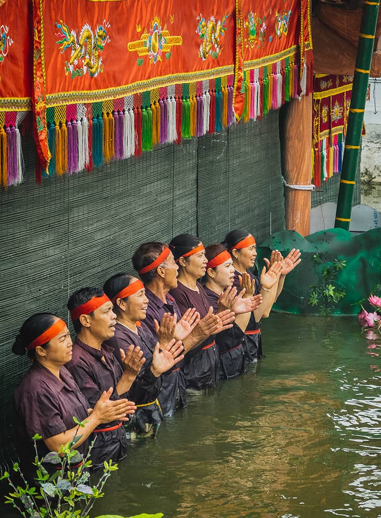 múa rối nước hà nội-làng nghề đào thục truyền thống