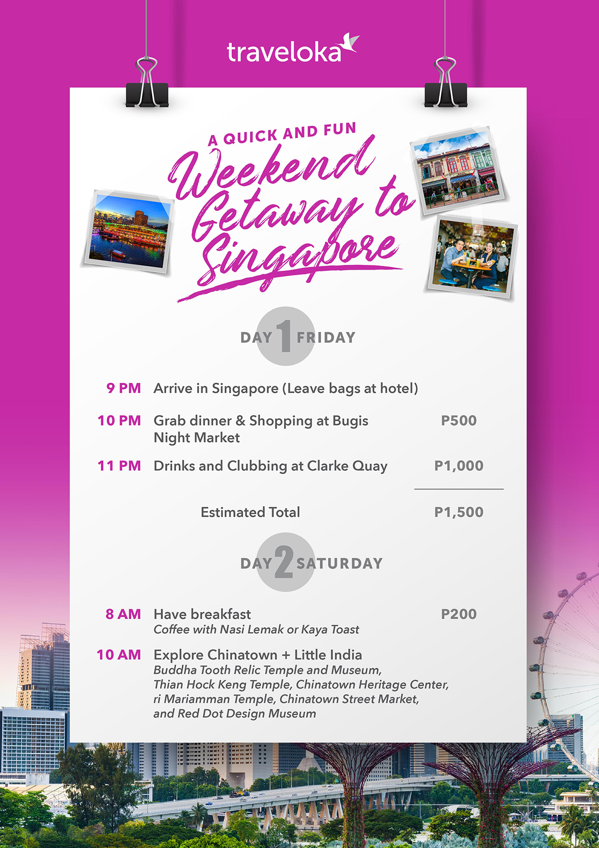 Day 1 Singapore Itinerary