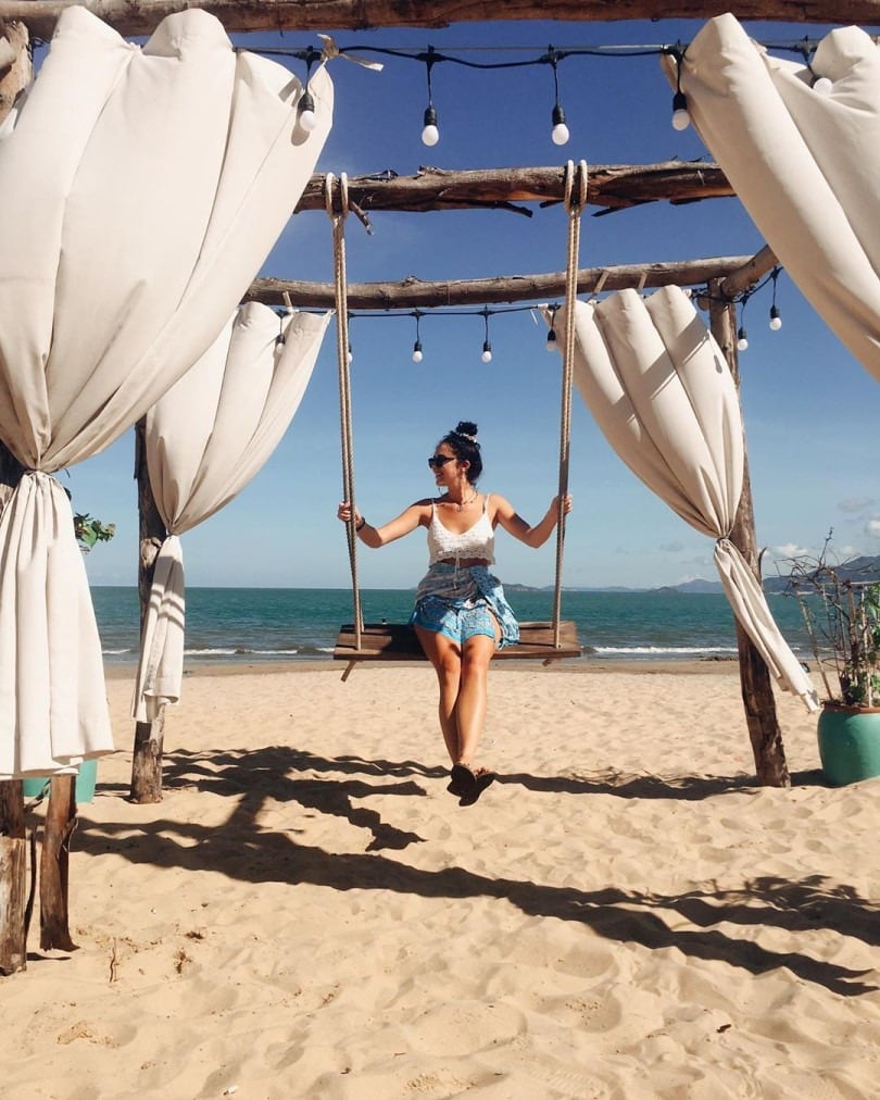 Xích đu tại bãi tắm Quy Nhơn
