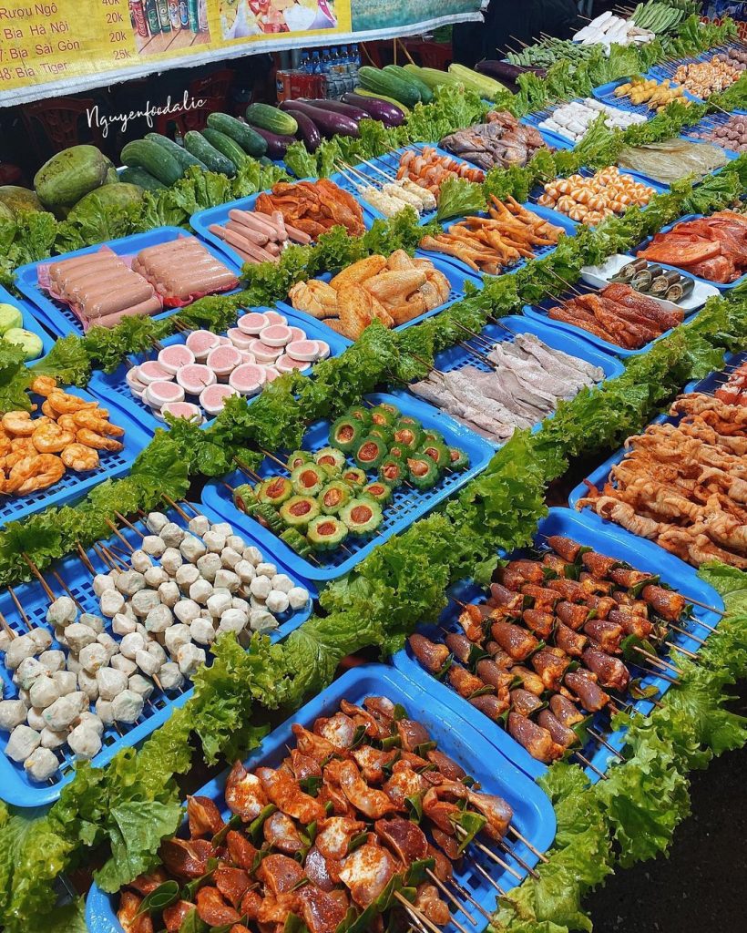 Thịt xiên nướng chợ Sapa