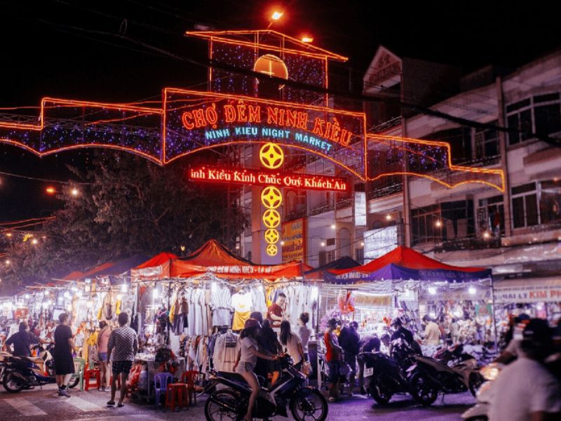 hình ảnh chợ đêm ninh kiều