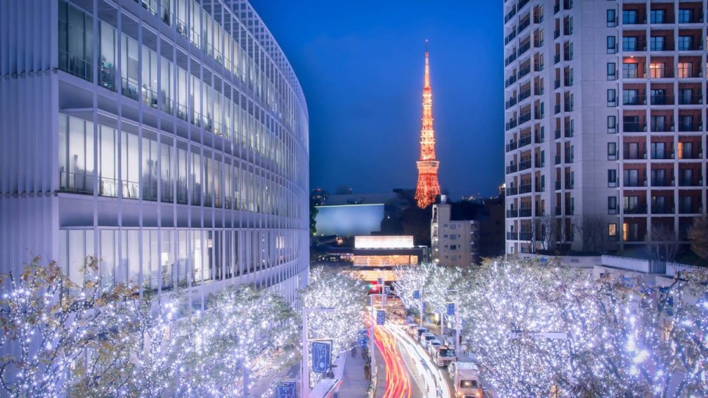 Thành phố Tokyo vào mùa đông 