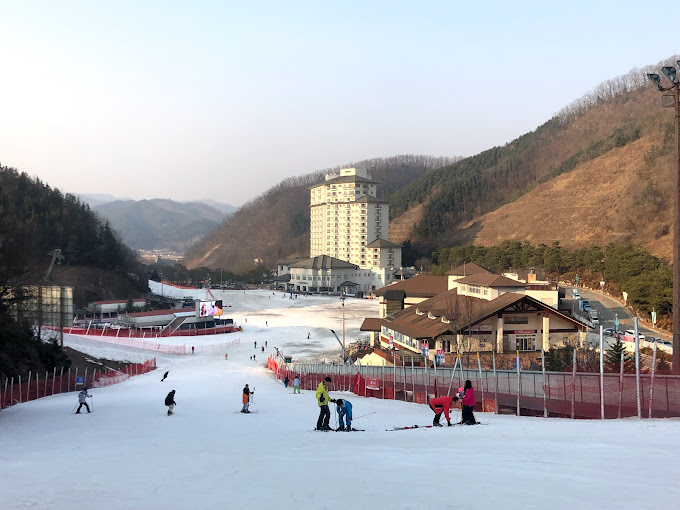 Khu trượt tuyết Elysian Gangchon với đường trượt hiện đại