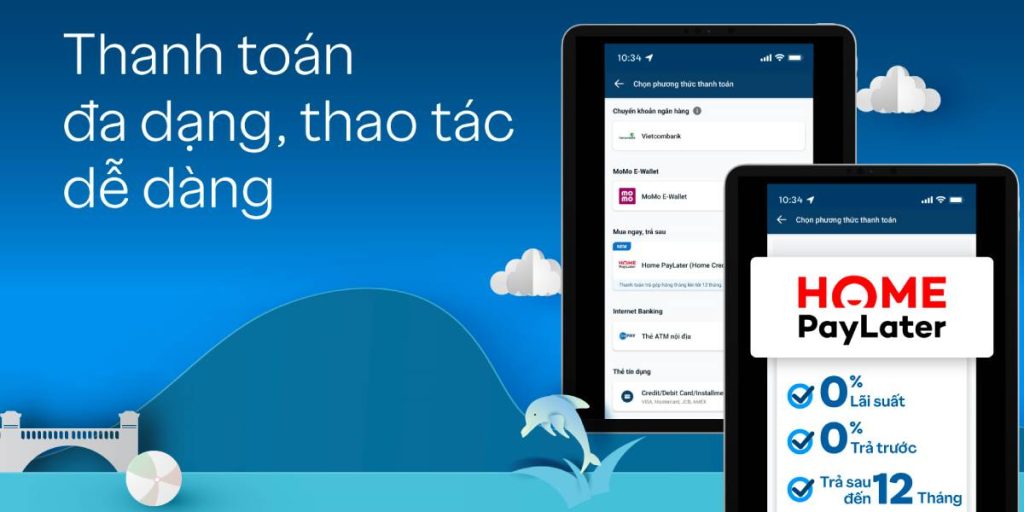 thanh toan da dang tren traveloka