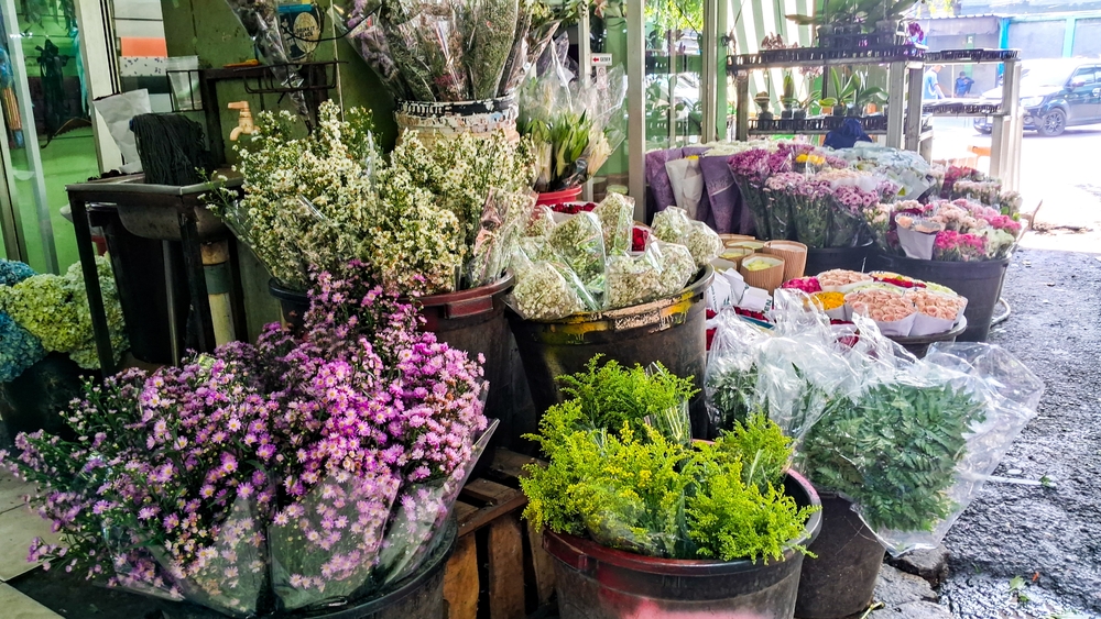 Ilustrasi Pasar Bunga Kebon Jeruk