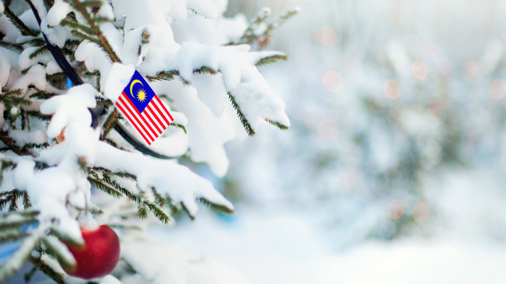 雪景或圣诞主题公园的场景
