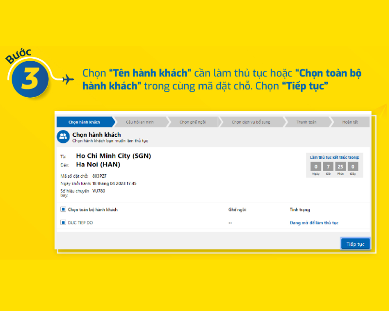 check in ve may bay online