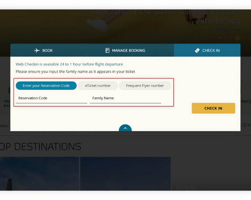 check in ve may bay online