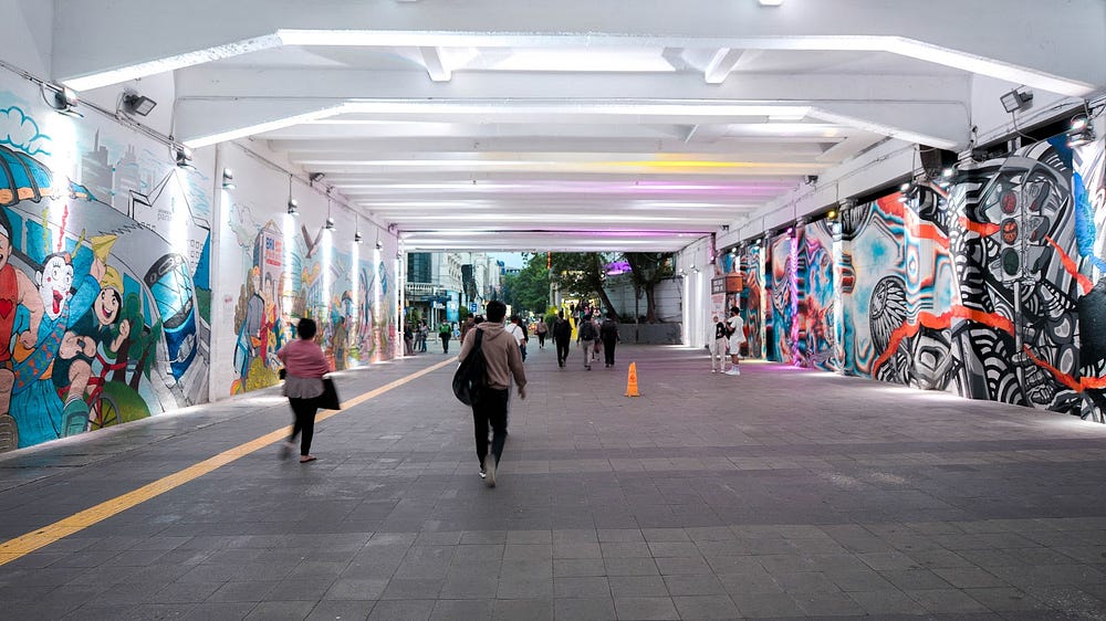 Terowongan Kendal dekat Stasiun MRT Dukuh Atas BNI