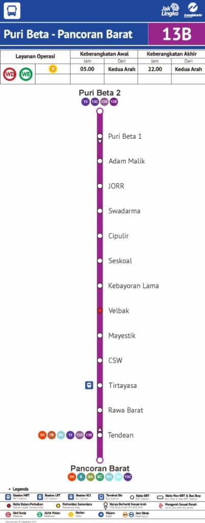 Tentang Rute 13B Transjakarta