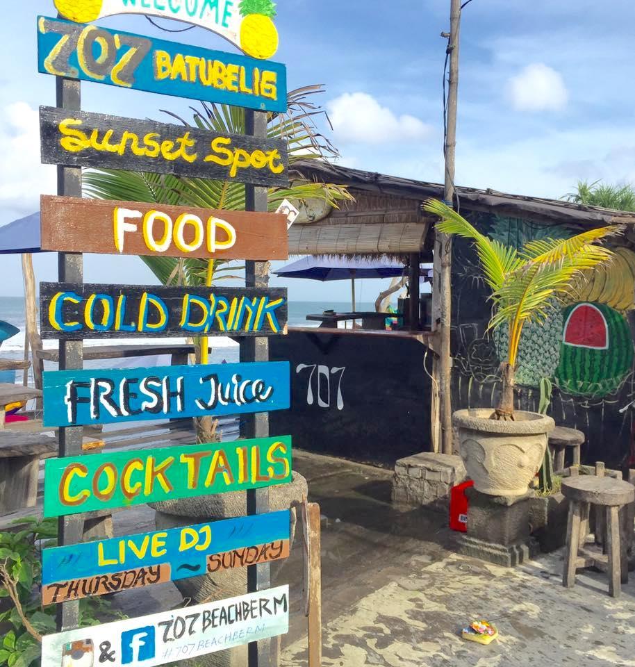 707 Beachberm - cafe pinggir pantai Bali