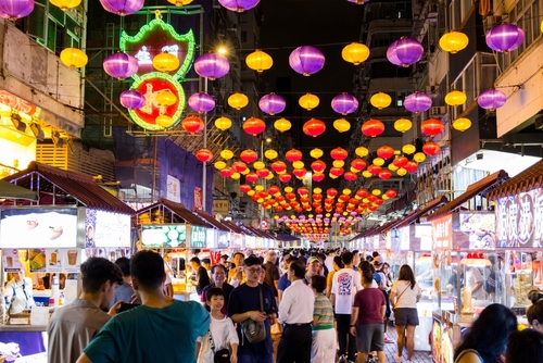 ไนท์มาร์เก็ตย่านถนนเทมเปิล (Temple Street Night Market)