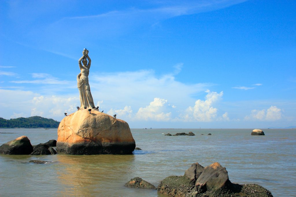 จูไห่ฟิชเชอร์เกิร์ล (Fisher Girl Statue) - ที่เที่ยวจีน จูไห่