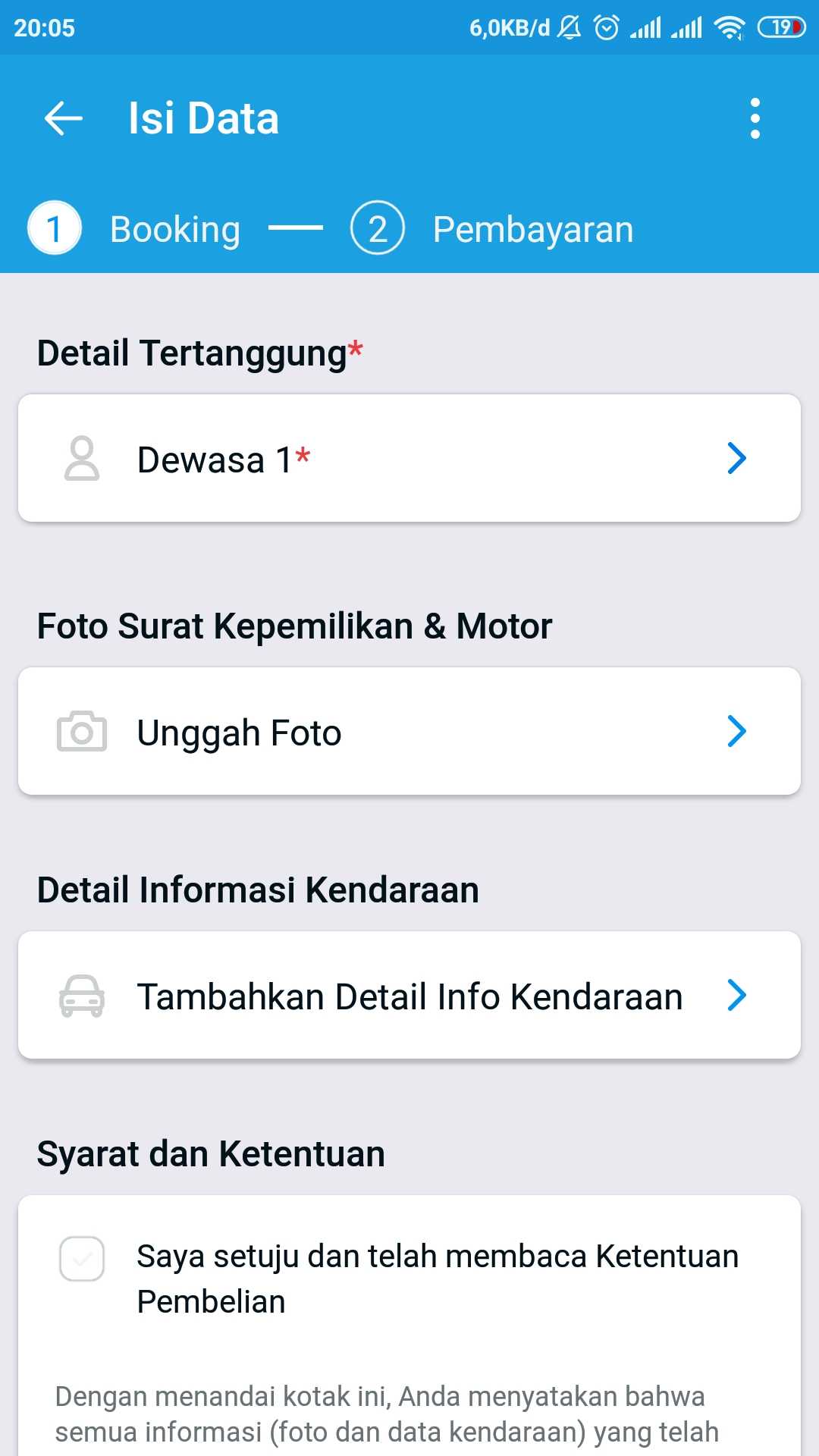 Langakh 8, Isi dan Lengkapi Data Pemesan, Detail Tertanggung, dan Dokumen Wajib