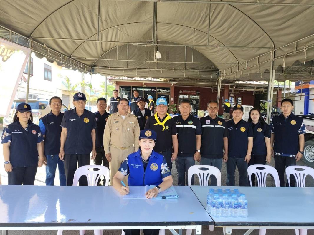 นายอำเภอท่าม่วงลงพื้นที่ตรวจเยี่ยมจุดตรวจ &ldquo;7 วันอันตราย&rdquo; สร้างขวัญกำลังใจเจ้าหน้าที่ เน้นย้ำขับขี่ปลอดภัยช่วงสงกรานต์ 2569