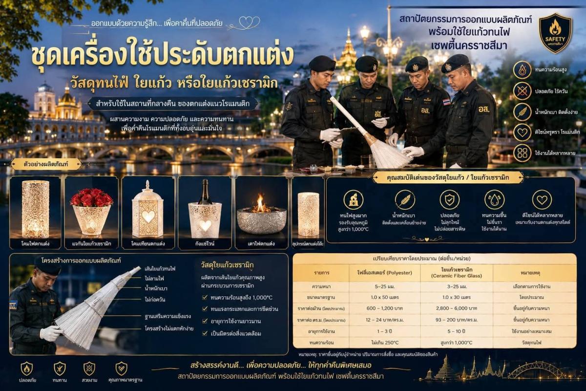 เซฟตี้นครราชสีมา .ร่วมสร้างเมืองปลอดภัยเลือกใช้ผลิตภัณฑ์จากใยแก้วเซรามิก (Ceramic Fiber)