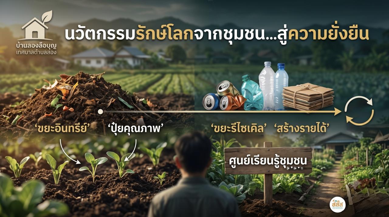 เทศบาลตำบลสอง ส่งนวัตกรรมรักษ์โลกจากชุมชนโดย อถล...สู่ความยั่งยืน
