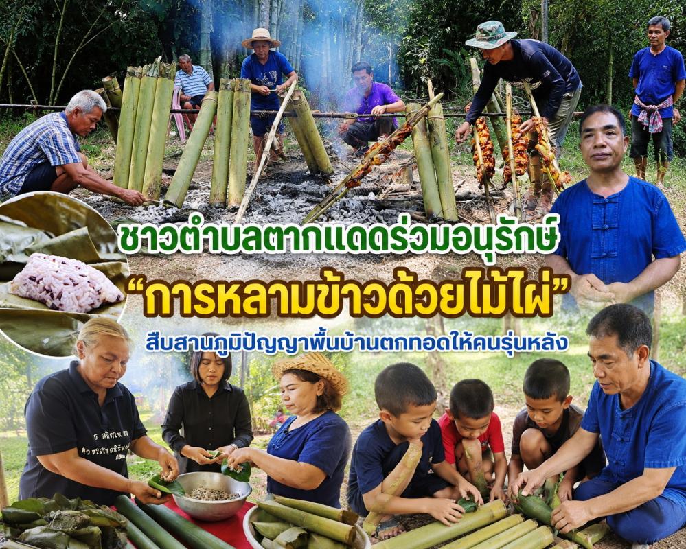 พังงา-ชาวตำบลตากแดดร่วมอนุรักษ์ &ldquo;การหลามข้าวด้วยไม้ไผ่&rdquo; สืบสานภูมิปัญญาพื้นบ้านตกทอดให้คนรุ่นหลัง