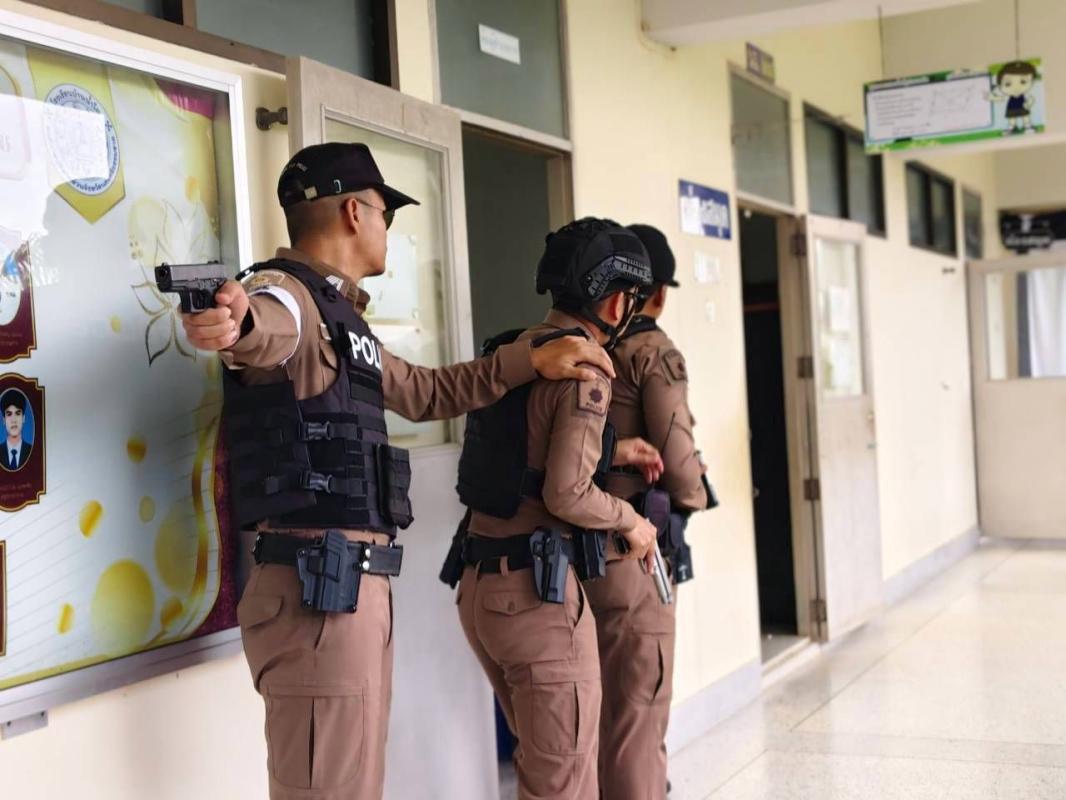 บ้านน้ำโฉซ้อมหนีภัย เสริมทักษะเอาตัวรอดให้ น.ร. &ldquo;หนี ซ่อน สู้ &ndash; CPR &ndash; ตะโกน โยน ยื่น &ndash; Play & Learn&rdquo; 