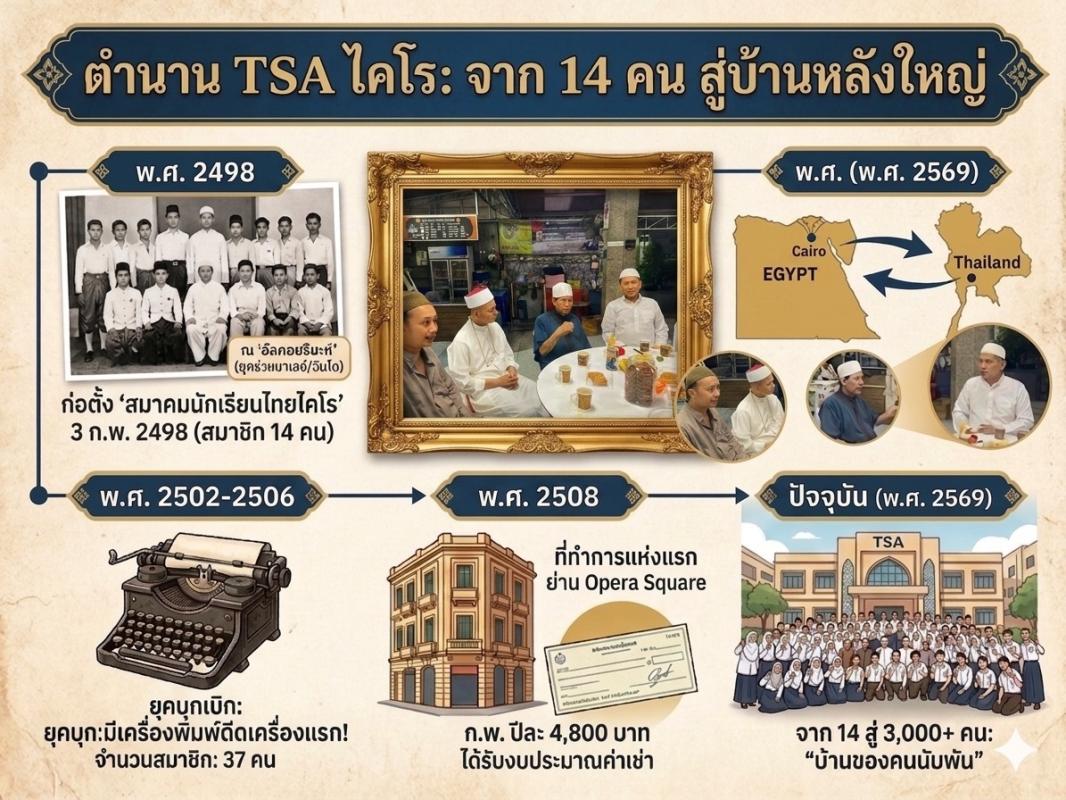 ## **กาแฟยามเช้า คลุกเคล้าประวัติศาสตร์: เมื่อ "อาจารย์ชาฟิอี นภากร" กางปีกเล่าตำนาน TSA ในกรุงไคโร อียิปต์