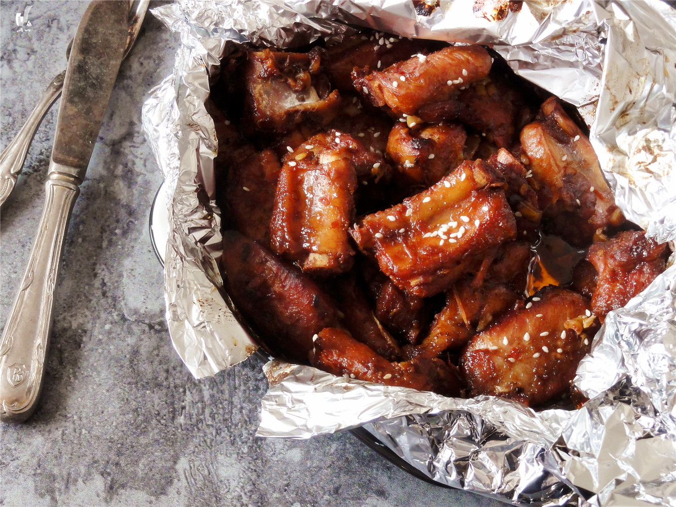 简易自制浓香美味锡纸烤排骨