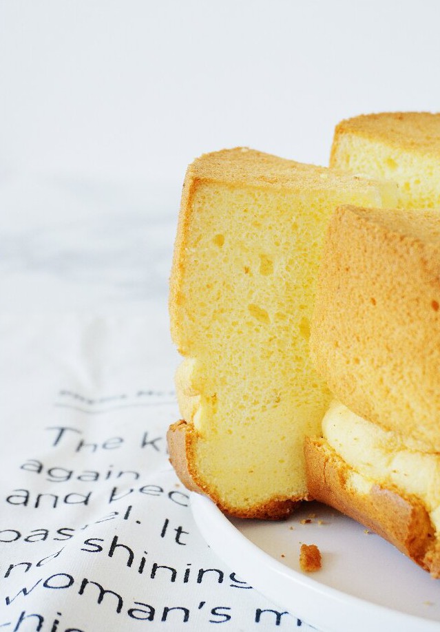 自制细腻醇香的奶油起司戚风蛋糕