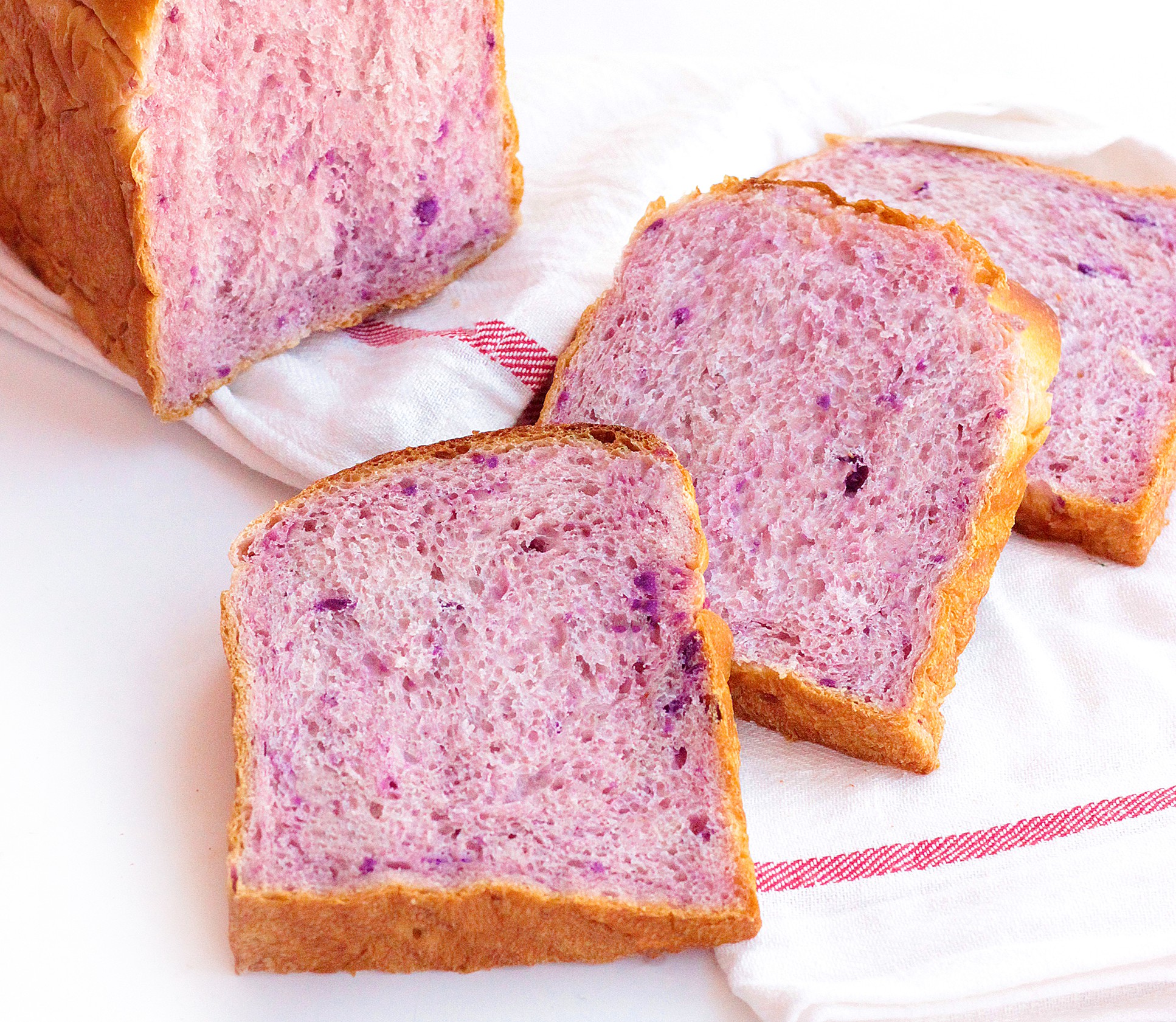 最健康可口的紫薯面包!自己在家烤紫薯牛奶吐司