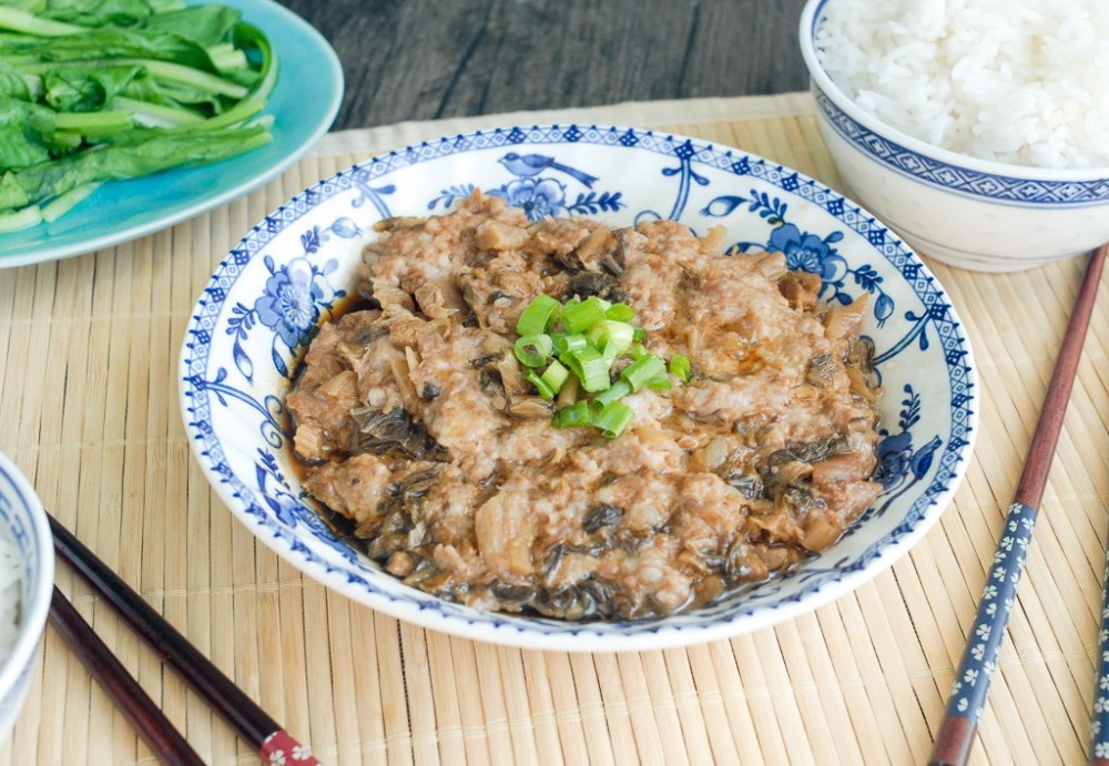 梅菜蒸肉餅1