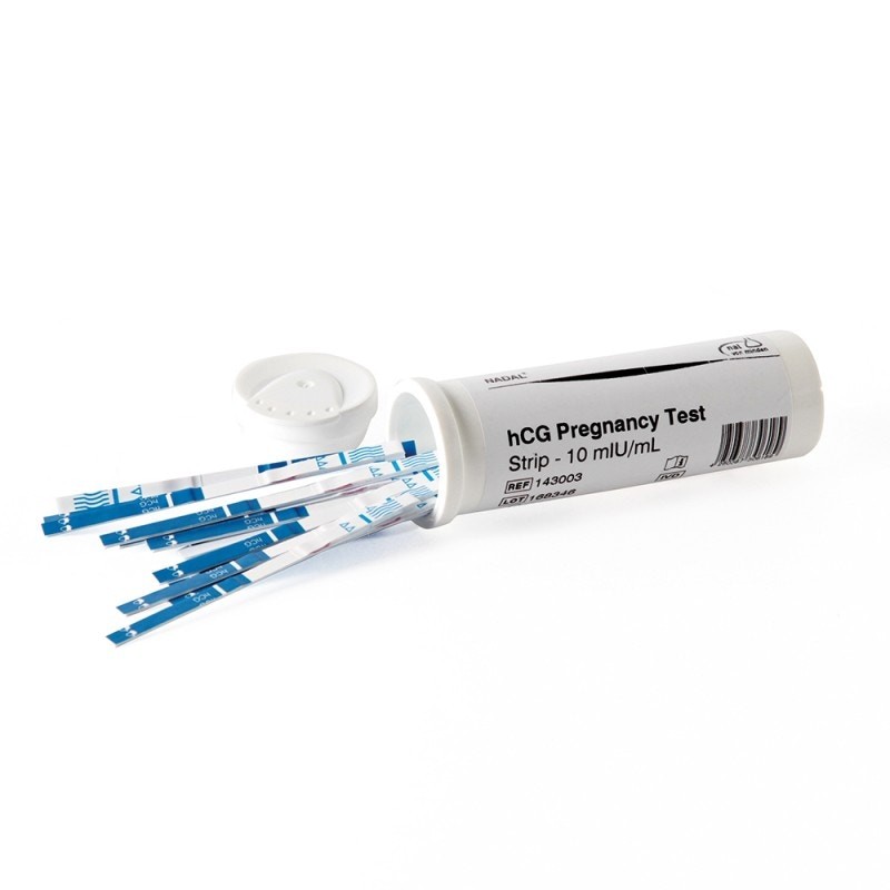 一批nal von minden GmbH公司生產的NADAL hCG Pregnancy Test驗孕器,產品包裝附上不正確解讀結果的指示,陽性與陰性結果相反。