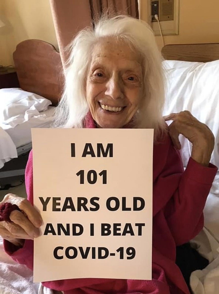 新型肺炎疫情持續。美國有一名年屆101歲的婆婆以往曾經歷過癌症、流產、敗血病,但她都一一克服了,而早前亦打敗了新型肺炎,成功康復,令人鼓舞。