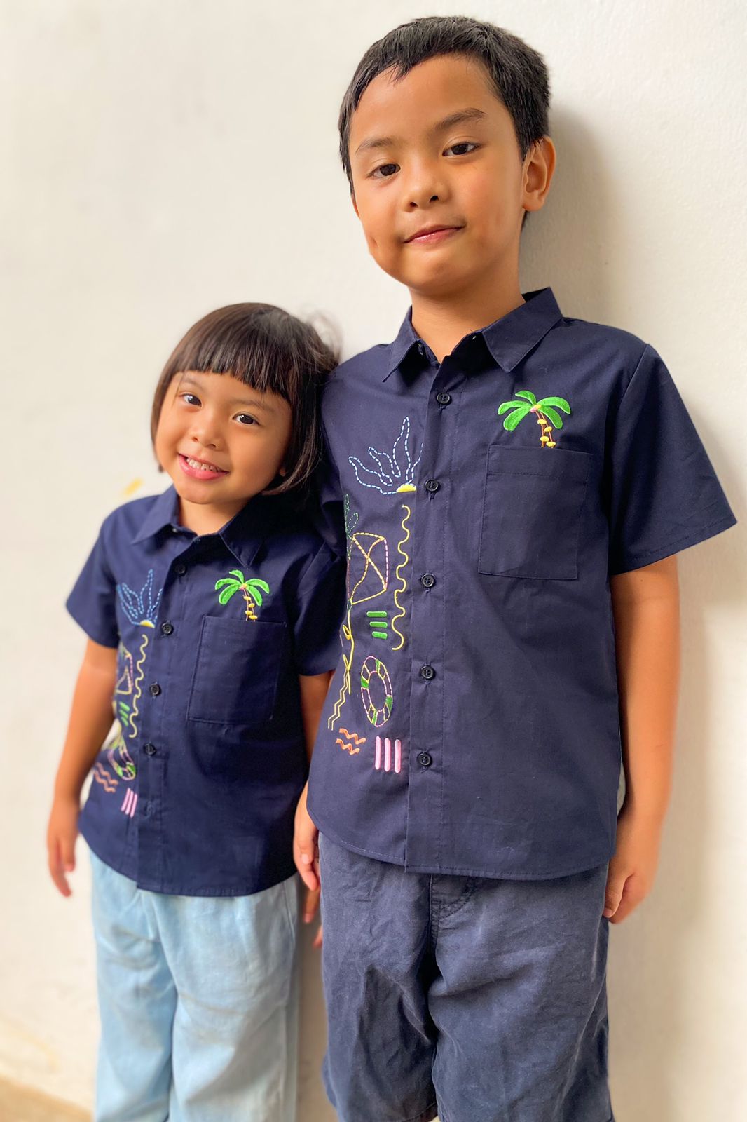 Navy Embroidered Kritos