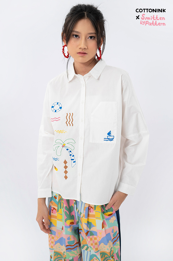 Off-White Embroidered Devon