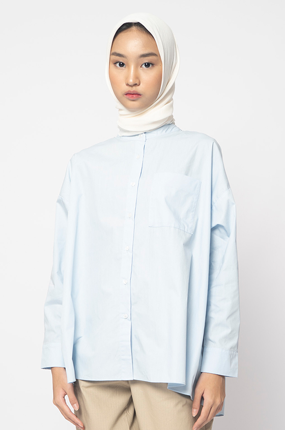 Shirts ALAIA OVERSIZED SHIRT BLUE 