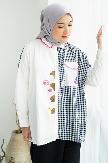 Apple Shirt Black Gingham