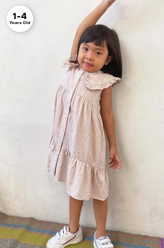 Beige Gingham Tafna
