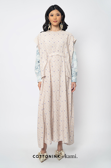 Beige Checker Sakhi