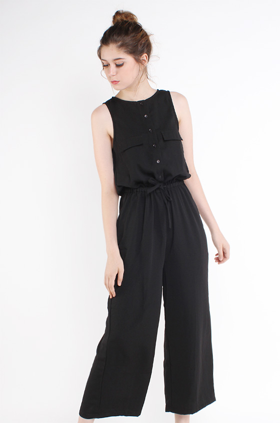 drew black jumpsuit